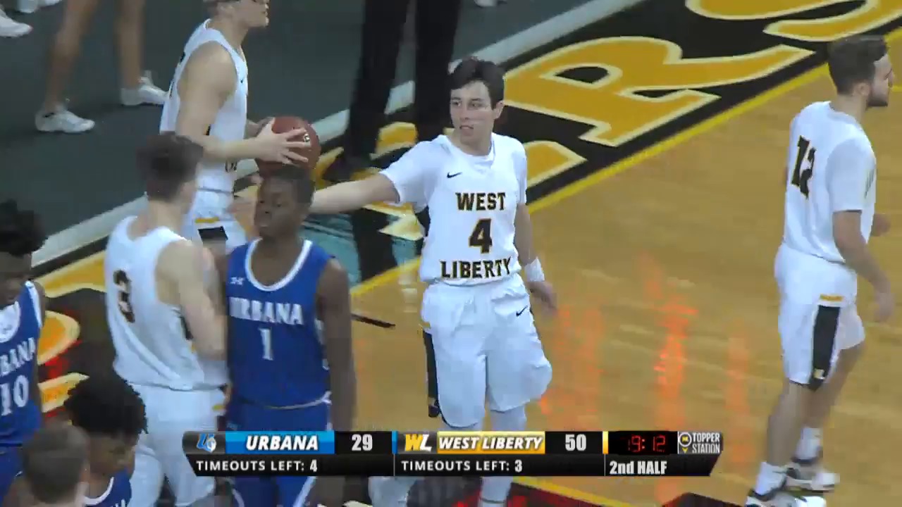 Men's Basketball Boswell starts the 2nd Half with an and 1 Topper Station