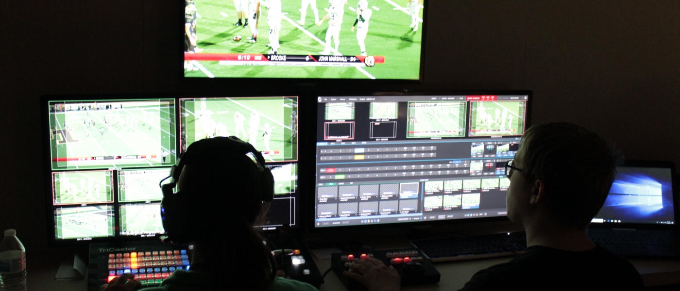 STUDENTS IN CONTROL ROOM